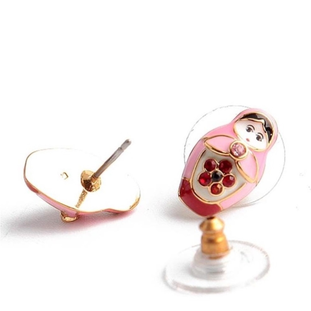 kate spade Pink and Red Matryoshka Earrings - Picture 5 of 5